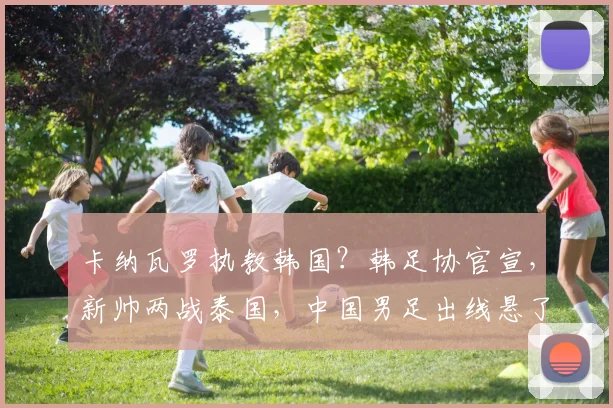 卡纳瓦罗执教韩国？韩足协官宣，新帅两战泰国，中国男足出线悬了